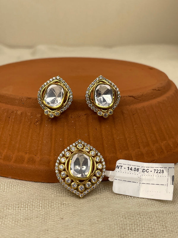 Kiara Polki Jadau Pendant Set